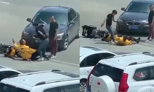 外卖员与迈巴赫相撞，头插进引擎盖，生死瞬间令人揪心！
